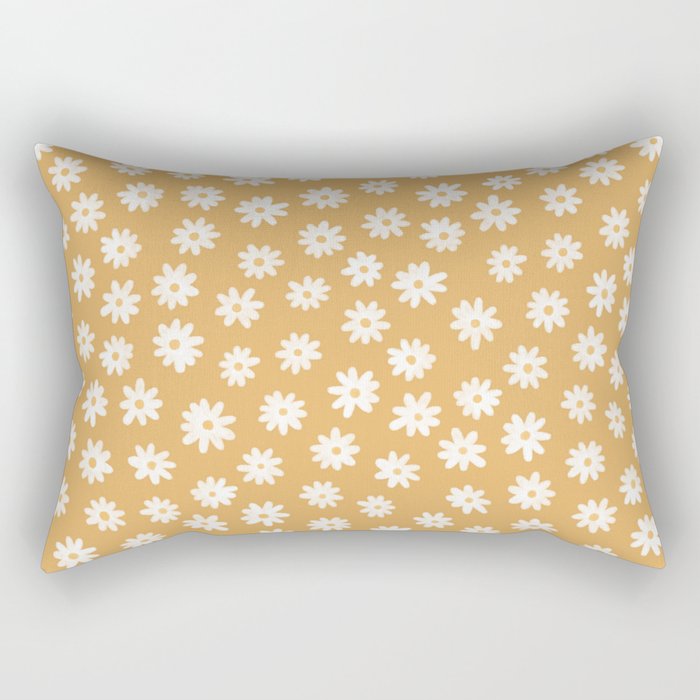Yellow Daisy Fields  Rectangular Pillow Gallery Image 1