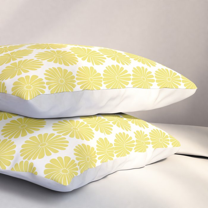 Floral Daisy Pattern XVIII Pillow Sham Gallery Image 3