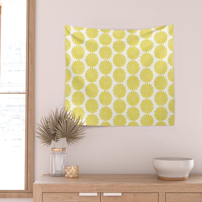 Floral Daisy Pattern XVIII Wall Tapestry Gallery Image 2
