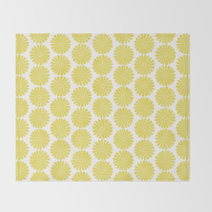 Floral Daisy Pattern XVIII Throw Blanket Gallery Image 2