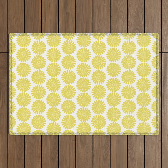 Floral Daisy Pattern XVIII Outdoor Rug Gallery Image 1