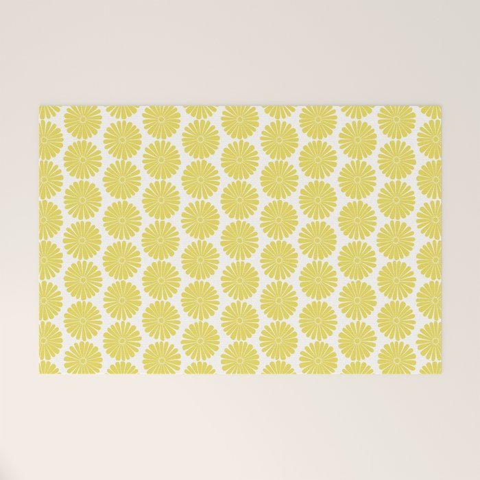 Floral Daisy Pattern XVIII Welcome Mat Gallery Image 1
