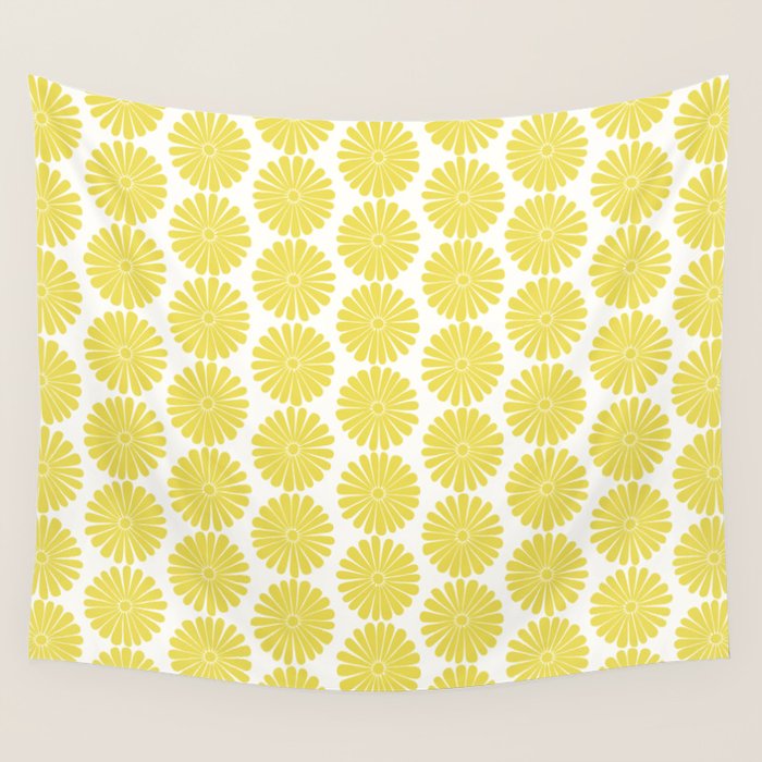 Floral Daisy Pattern XVIII Wall Tapestry Gallery Image 4