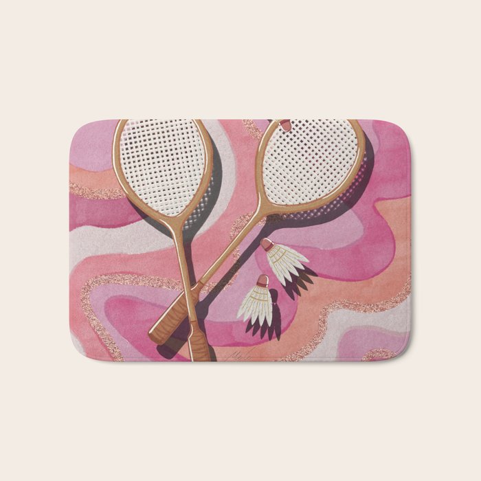 Badminton Retro Swirls Bath Mat Gallery Image 1