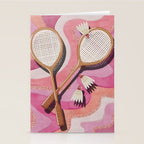 Badminton Retro Swirls Stationery Card Gallery Image 2