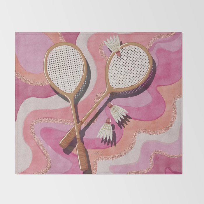 Badminton Retro Swirls Throw Blanket Gallery Image 2