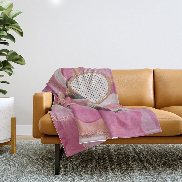 Badminton Retro Swirls Throw Blanket Gallery Image 1