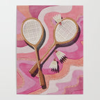 Badminton Retro Swirls Poster Gallery Image 4