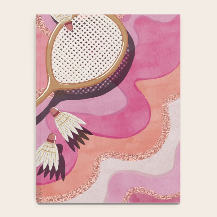 Badminton Retro Swirls Notebook Gallery Image 4