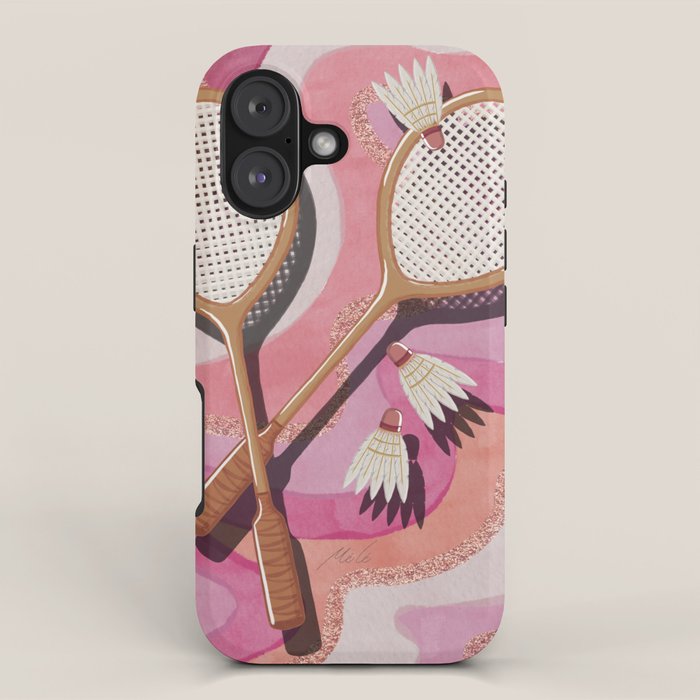 Badminton Retro Swirls iPhone Case Gallery Image 1