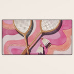 Badminton Retro Swirls Desk Mat Gallery Image 3