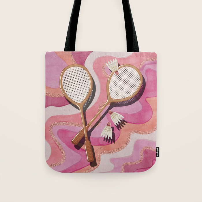 Badminton Retro Swirls Tote Bag Gallery Image 1