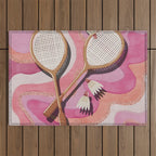 Badminton Retro Swirls Outdoor Rug Gallery Image 1