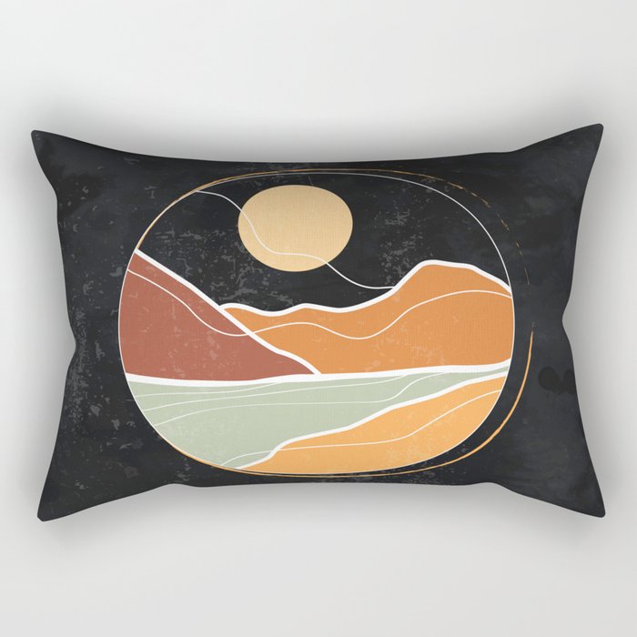 Night, Cowboy Rectangular Pillow Gallery Image 2