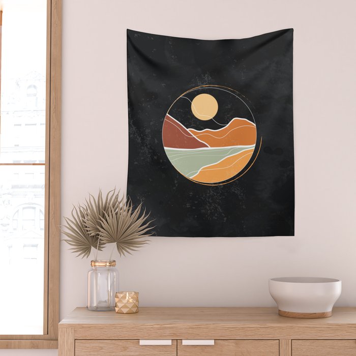 Night, Cowboy Wall Tapestry Gallery Image 2
