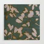 Botanical Whispers / Cyan & Green Wood Wall Art Gallery Image 1