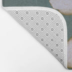 Botanical Whispers / Cyan & Green Bath Mat Gallery Image 2