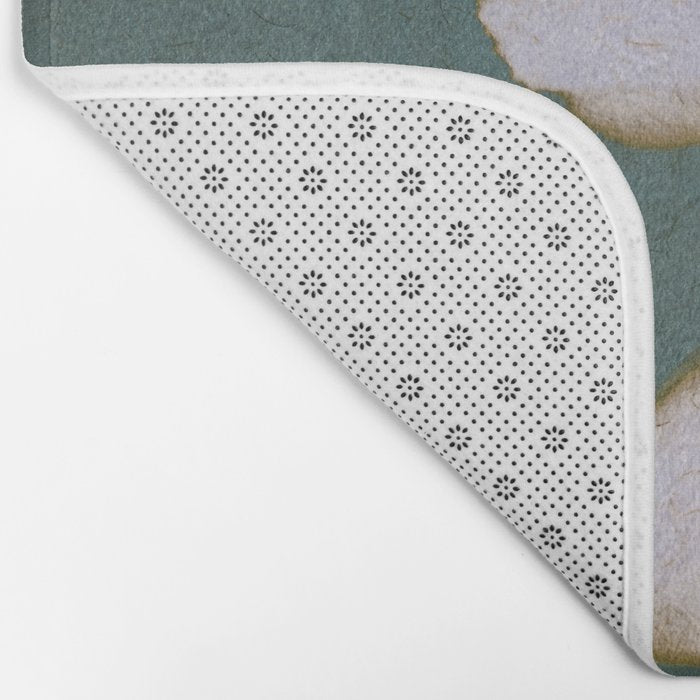 Botanical Whispers / Cyan & Green Bath Mat Gallery Image 2