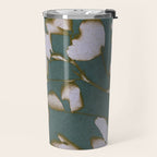 Botanical Whispers / Cyan & Green Travel Mug Gallery Image 2