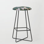 Botanical Whispers / Cyan & Green Stool Gallery Image 1