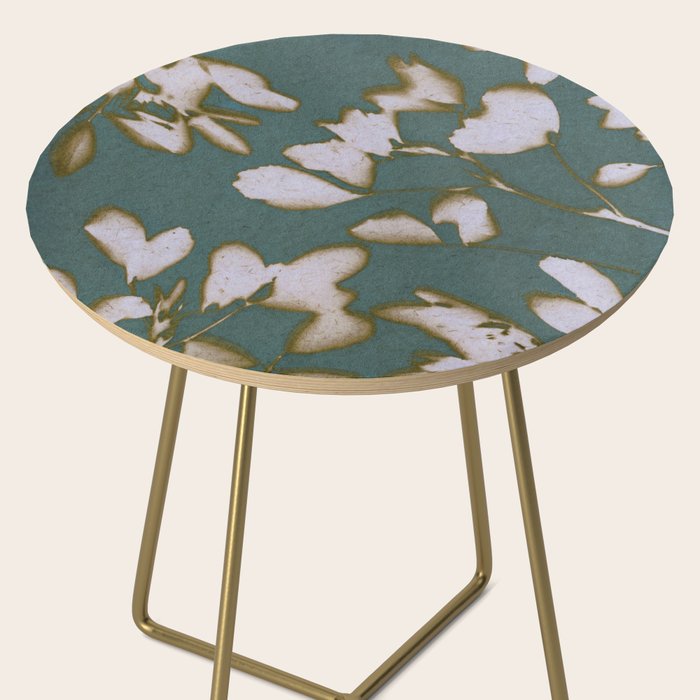 Botanical Whispers / Cyan & Green Side Table Gallery Image 2