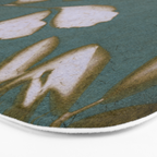 Botanical Whispers / Cyan & Green Bath Mat Gallery Image 3
