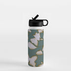 Botanical Whispers / Cyan & Green Water Bottle Gallery Image 1