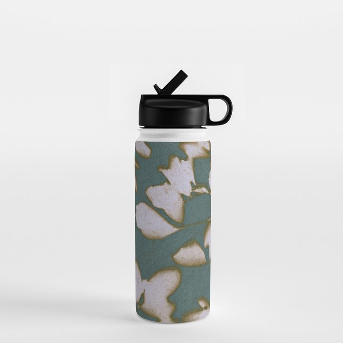 Botanical Whispers / Cyan & Green Water Bottle Gallery Image 1