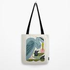 Blue Heron, Green Marsh Tote Bag Gallery Image 2