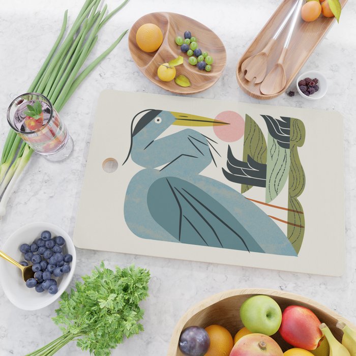 Blue Heron, Green Marsh Cutting Board Gallery Image 2
