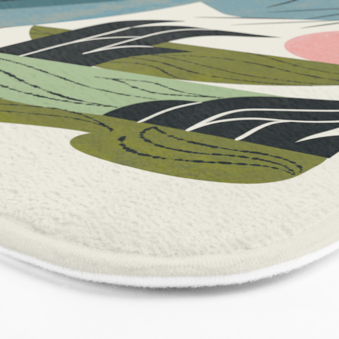 Blue Heron, Green Marsh Bath Mat Gallery Image 3