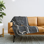 Abstract Face Line Art 04 Throw Blanket Gallery Image 1