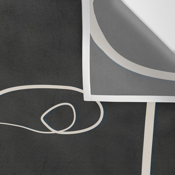 Abstract Face Line Art 04 Wall Tapestry Gallery Image 3