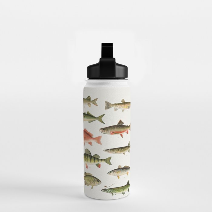 Illustrated North America Game Fish Identification Chart Water Bottle Gallery Image 2