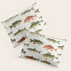 Illustrated North America Game Fish Identification Chart Pillow Sham Gallery Image 3