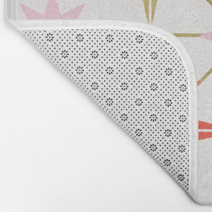 Starburst Mosaic - Coral & Gold Palette Bath Mat Gallery Image 2