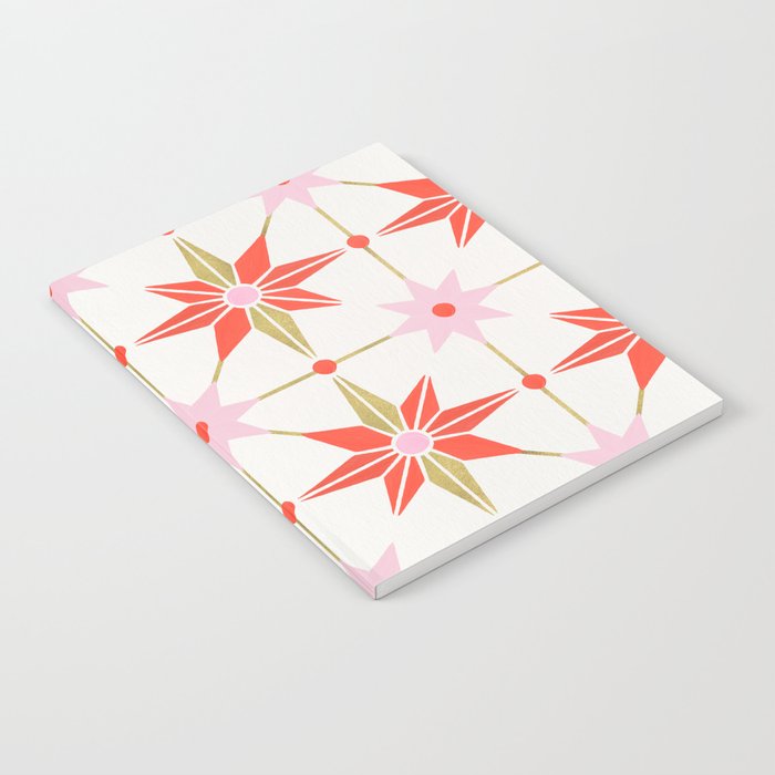 Starburst Mosaic - Coral & Gold Palette Notebook Gallery Image 1