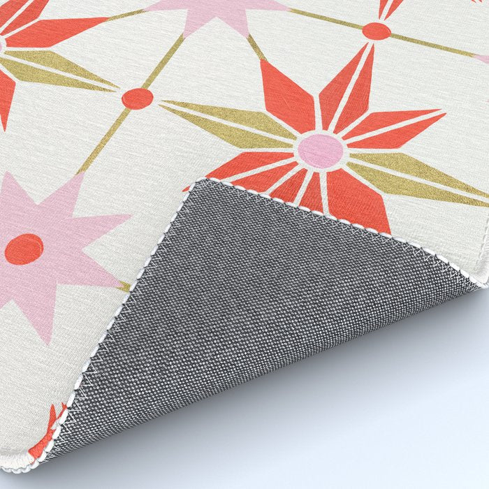 Starburst Mosaic - Coral & Gold Palette Rug Gallery Image 4