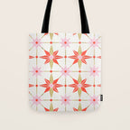 Starburst Mosaic - Coral & Gold Palette Tote Bag Gallery Image 1