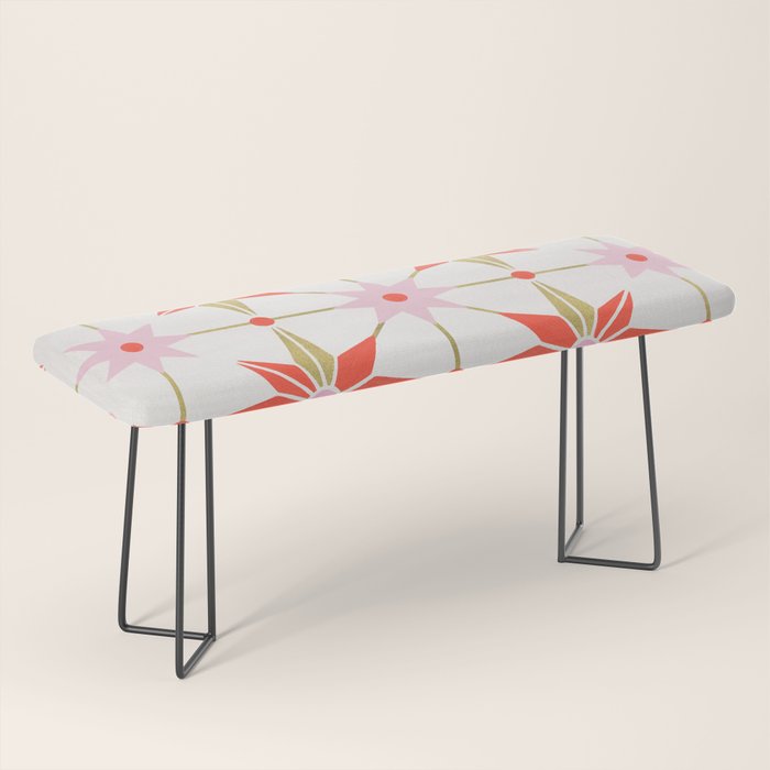 Starburst Mosaic - Coral & Gold Palette Bench Gallery Image 1