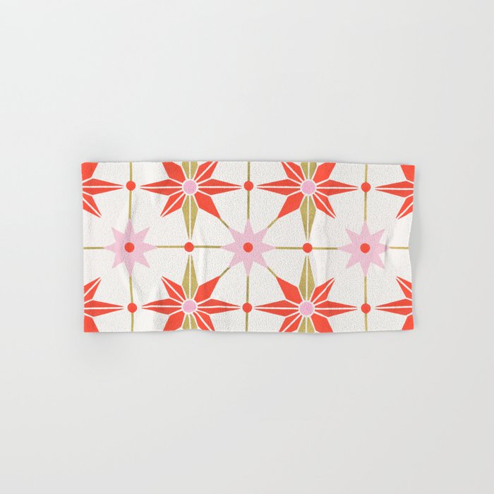 Starburst Mosaic - Coral & Gold Palette Bath Towel Gallery Image 1