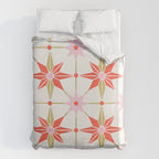 Starburst Mosaic - Coral & Gold Palette Duvet Cover Gallery Image 6
