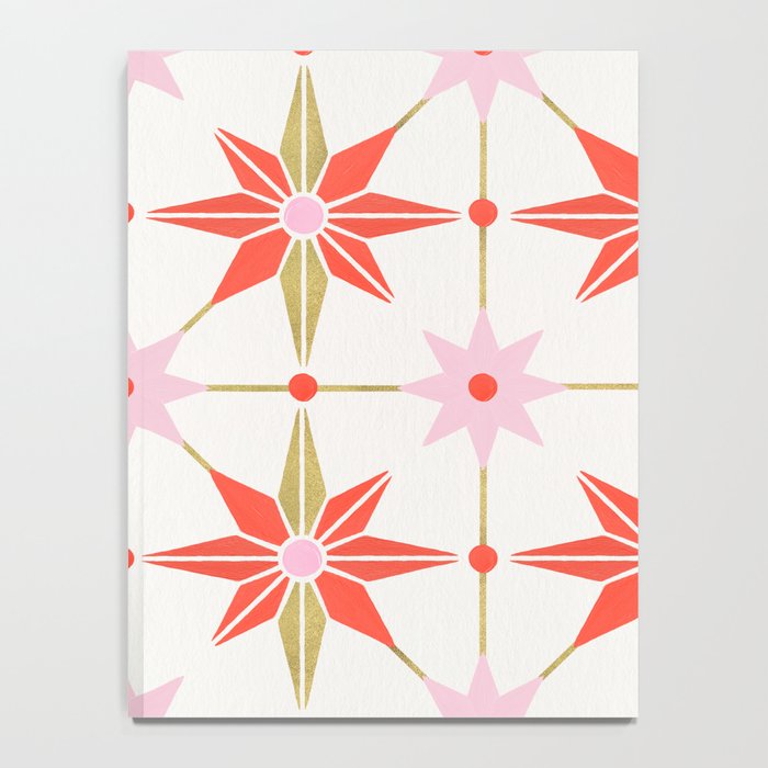 Starburst Mosaic - Coral & Gold Palette Notebook Gallery Image 4