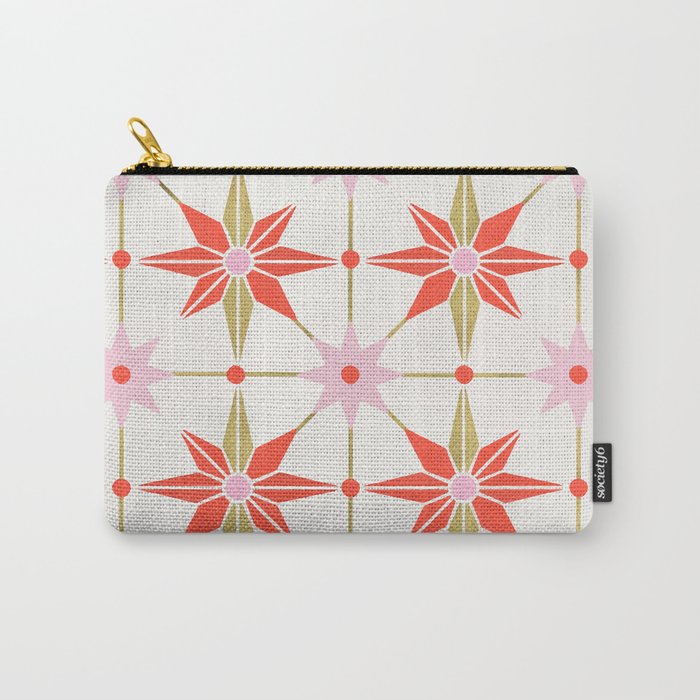 Starburst Mosaic - Coral & Gold Palette Carry All Pouch Gallery Image 1