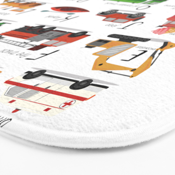Transportation alphabet Bath Mat Gallery Image 3
