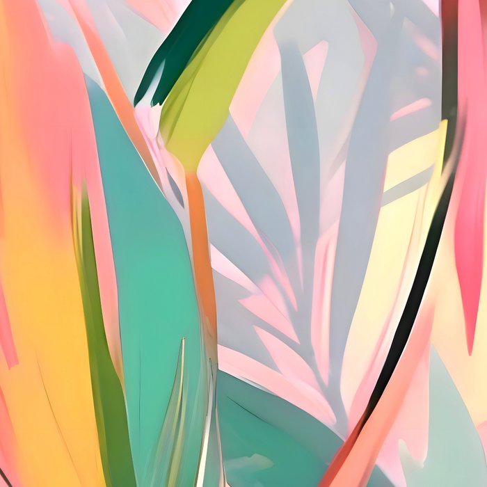 Tropical Jewels, Pastel Jungle Botanical Pastel, Bohemian Eclectic Plants Palms, Exotic Forest Nature Painting Coffee Mug Gallery Image 2