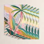 Tropical Jewels, Pastel Jungle Botanical Pastel, Bohemian Eclectic Plants Palms, Exotic Forest Nature Painting Wrapping Paper Gallery Image 3