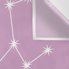 Taurus Zodiac Star Constellation Line Art Pastel Lilac Wall Tapestry Gallery Image 3