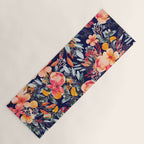 Navy Floral Yoga Mat Gallery Image 1