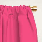 Happy Flower 60s Retro Vibe Hot Pink Orange Yellow Blush Window Curtain Gallery Image 2